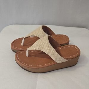 Fitflops Basketweave Stone Elegan Wedge Sandals